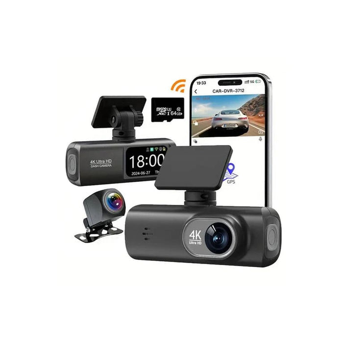 4K + 1080P Dual Dash Cam