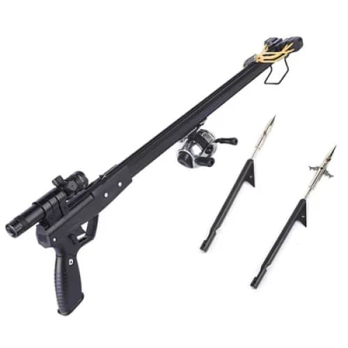Powerful Long Rod Slingshot with Fishing Reel