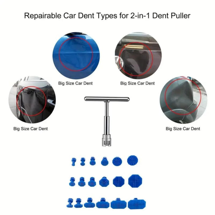 Car Dent Repair Tool for Non-Metal Repair Short T-Puller for Dent Pulling
