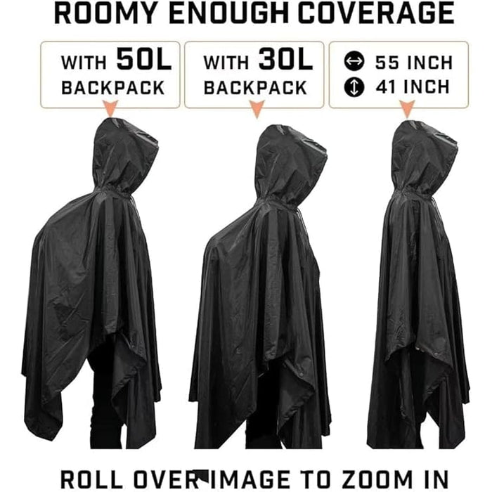 Ultra-Light Waterproof Poncho | Compact Rain Protection