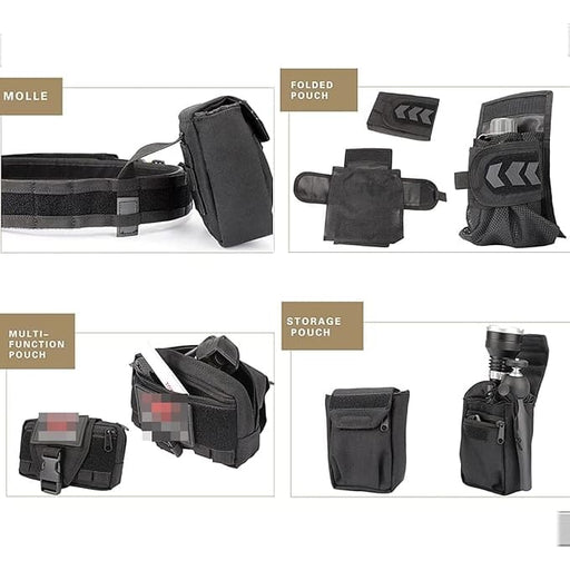 Tactical Battle Belt Set – Adjustable Duty Belt with Pouches