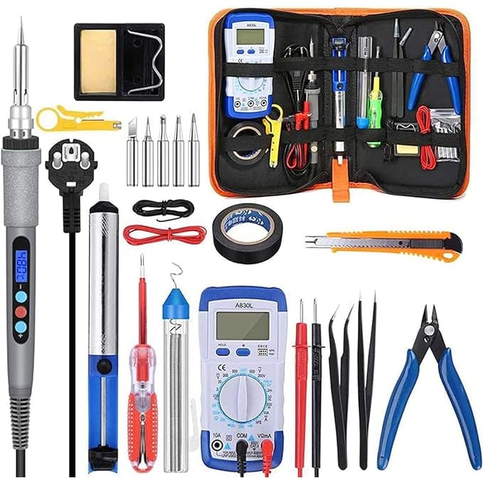 Reliable Soldering Iron Hand kit 90W Digital Soldering Iron kit Electric Soldering Iron with Multimeter