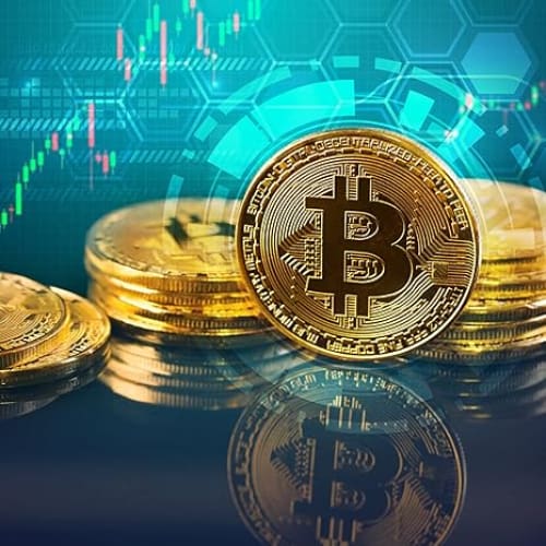 Bitcoin Commemorative Coin 24K Gold Plated 3mm BTC Cryptocurrency Collectible Coin with Protective Case