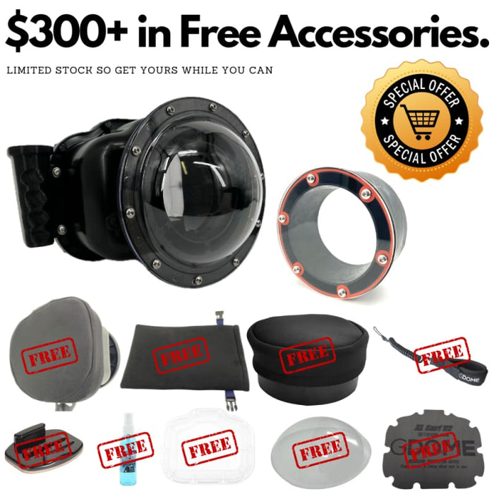 GDome XL V3 Fusion Creator Combo (with side trigger system): Universal Underwater | Water Housing for Mirrorless and DSLR Cameras