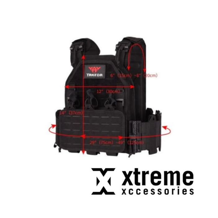 Xtreme Xccessories Plate Carrier Tactical Vest - Military Grade - Xtreme Xccessories Plate Carrier Tactical Vest