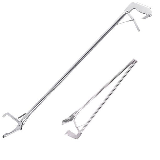 Professional All-Aluminum Alloy Snake Tongs,Extra Heavy Duty Snake Tongs Reptile Grabber Wide Jaw Handling Tool Foldable with lock