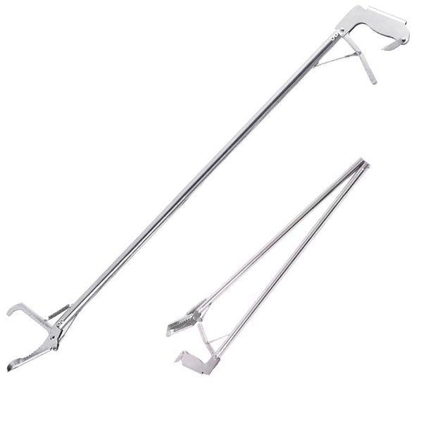 Professional All-Aluminum Alloy Snake Tongs,Extra Heavy Duty Snake Tongs Reptile Grabber Wide Jaw Handling Tool Foldable with lock
