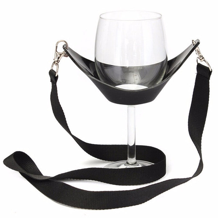 Xtreme Xccessories Party Time Hands-Free Wine Glass Holder - Convenient Portable and Stylish | Perfect Gift for Parties and Social