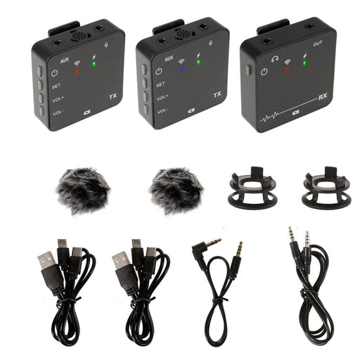 Xtreme Xccessories Wireless Mini Lavalier Microphone Kit - Professional Vlogger’s Essential for Crystal-Clear Audio | Easy Setup Versatile