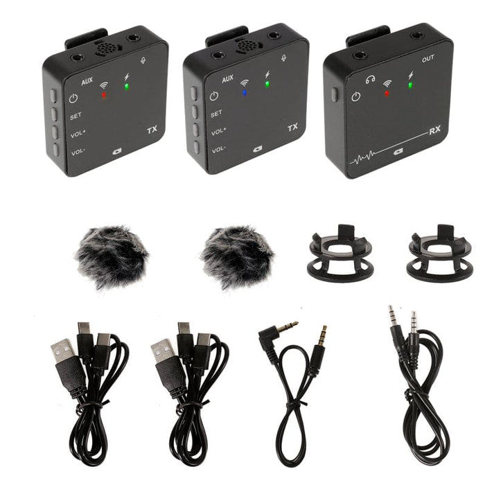Xtreme Xccessories Wireless Mini Lavalier Microphone Kit - Professional Vlogger’s Essential for Crystal-Clear Audio | Easy Setup Versatile