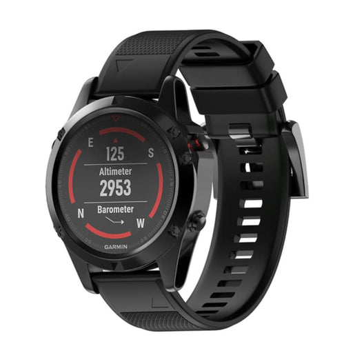 Xtreme Xccessories Deluxe 20mm Quick Release Strap for Garmin Fenix 5s/6s - Black - Deluxe 26mm Quick Release Strap for Garmin Fenix