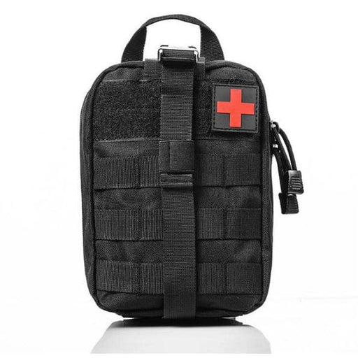 Heavy Duty Outdoor First Aid Tactical Bag Black - Rip Away Medical Bag - Tactical Bag