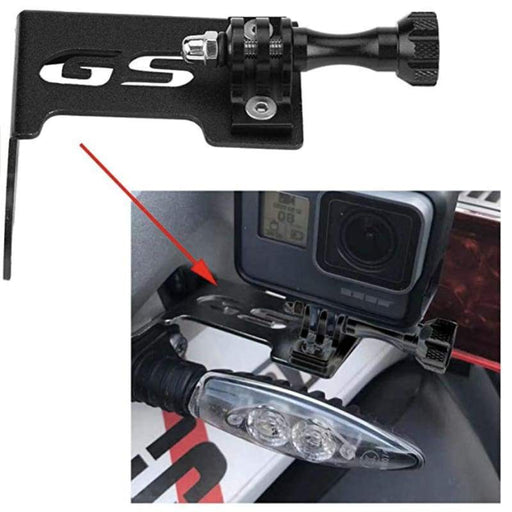 Black Front Left Bracket Holder Cam Camera Mount for BMW R 1200 GS R1200GS 2013-2016 BMW R1200GS Adv Motorrad Action Camera +Gopro 4