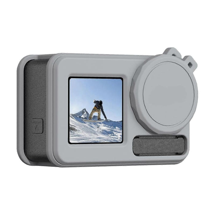 DJI Osmo Action 5 Pro Rubber Silicone Case and Lens Cover - Silicone Case & Lens Cap