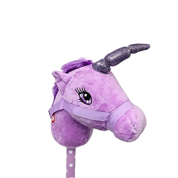 Xtreme Xccessories Plush Unicorn Head On A Stick Hobby Horse with sounds