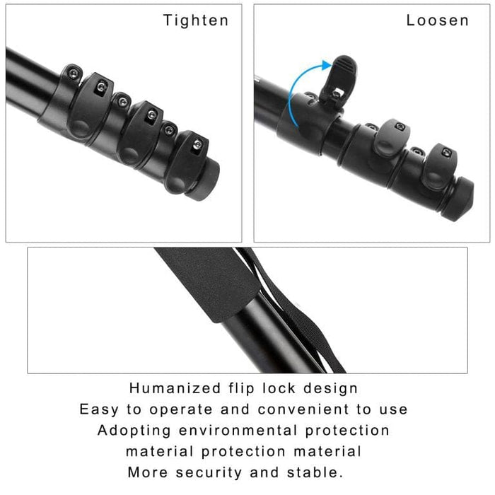 Xtreme Xccesories Portable Aluminium Monopod - Xtreme Xccessories 2.7M Carbon Fiber Ultra Long Selfie Stick for GoPro Hero 11 10 9 8 7 6