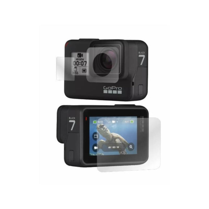 Hero 7 | 6 | 5 Tempered Glass Screen Protector (Front Lens & Back Screen) - Action Camera Accessories