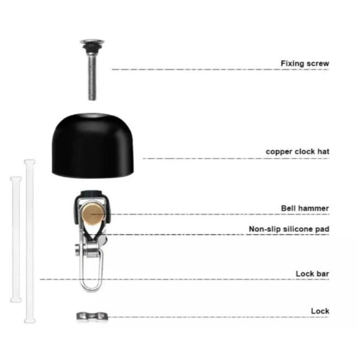 Xtreme Xccessories Retro Bicycle Handlebar Bell - Bicycle Bells & Horns