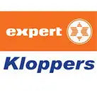 Orange expert kloppers logo with white and yellow text on a black background.