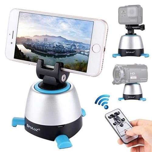 360° Panoramic Shooting PULUZ Electric Intelligent Tripod Head Rotation ...