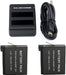 Dual Battery Charger with 2 Batteries for GoPro HERO 4 Cameras - Dual Battery Charger with 2 Batteries for GoPro HERO 4 Cameras