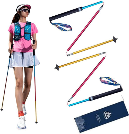 (Preorder) 2 x Ultralight carbon fiber trekking poles folding trail running sticks - Ultralight Trekking Poles