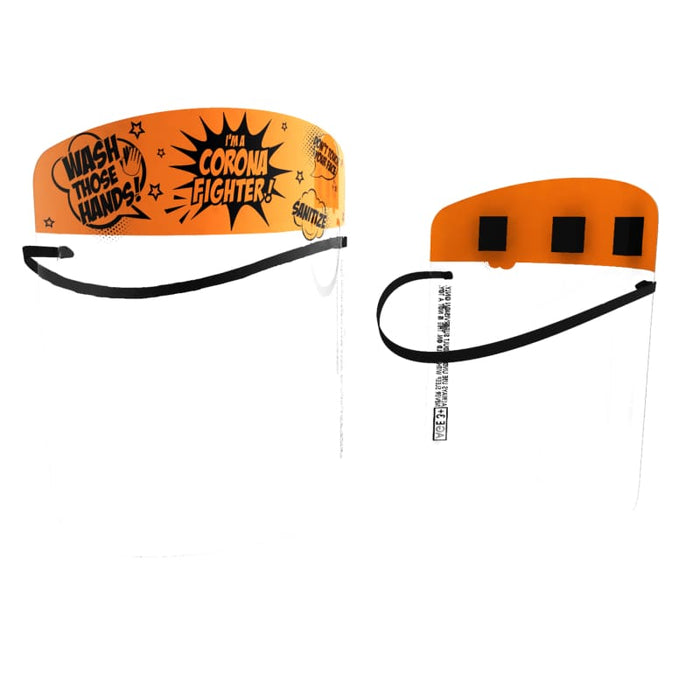 Medical Distributors Children’s (Ages 3+) Corona Fighters Orange Personal Protection (PPE) Face Shield - Medical
