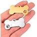 Laser Engraved Dog Bone Paw Print Tags Pendant Charm Dog ID Stainless Steel Blank Dog Tags - Laser Engraved Dog Bone Paw Print Tags Pendant