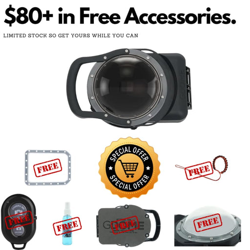 GDome Mobile PRO V2 Creators Bundle Edition - Universal Cellphone & Action Camera Under Water Housing - Mobile Phone Camera Accessories