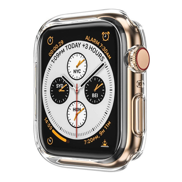 Xtreme Xccessories Clear Armor Case for Apple Watches Shockproof TPU Case Cover + 3D PET Curved Hot Bending Clear Screen Protector -